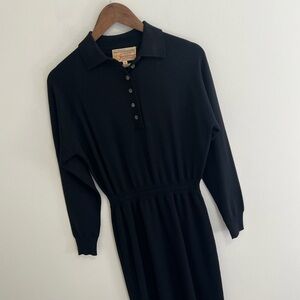 1950’s goldworm black knit shirt dress